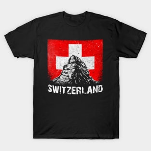 Switzerland Mountain flag T-Shirt